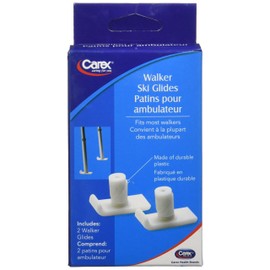 Carex Walker Glides - Universal Walker Skis Glides - Skis For Walkers, Fits Most Walkers, Includes 1 Pair(2 Glides), 1 1/8 Inch