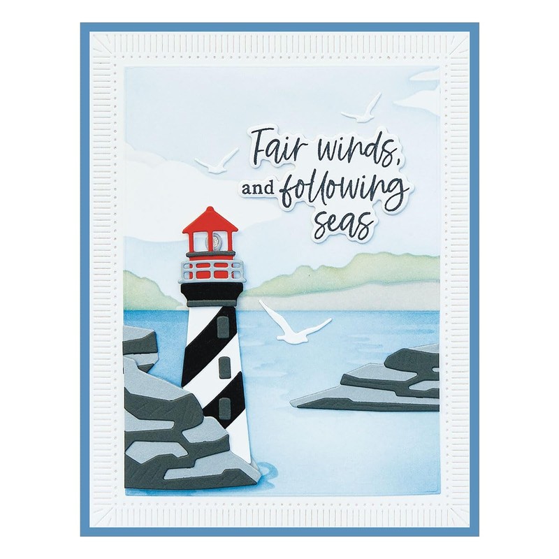 Spellbinders STN-088 Uncharted Waters Stencil from The Fair Winds Collection