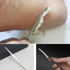 Rascador de Pies Cuchillo Pedicura Herramienta de Pedicura Rascador Kit Manicura Raspador Limpiador de Acero Inoxidable Cuidado de Pies Callos Exfolia