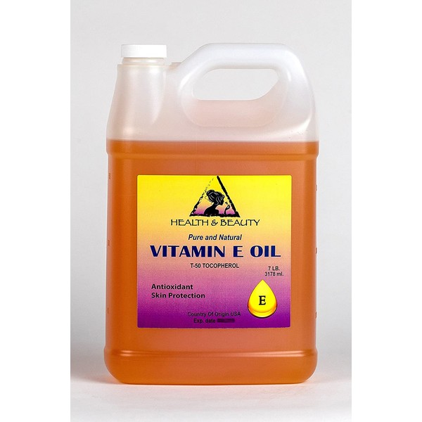 Tocopherol T-50 Vitamin E Oil Anti Aging Natural Premium Pure 128 oz, 7 LB, 1 gal