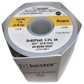 KESTER SOLDER 24-6040-0027 Wire Solder, 0.031"Dia., Pack of (1),32117