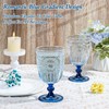 XUWAIDSGN Plastic Vintage Wine Glasses 13.5oz Reusable Embossed Goblet Glasses