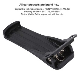 Qiilu Walkie Talkie Clips Rt27 Walkie Talkie Belt Clips Material:Other 10Pcs Original H777 Belt Clip for Baofeng Bf 888S Bf 666S Bf 777S H 777 Walkie Talkie