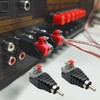 EUZUXU RCA Adapter, RCA Male Adapter Terminal Block, Solderable RCA