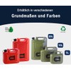 HUNERSDORFF 801000 Fuel Can Profi 10L OLIVE Poly Tank Water