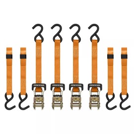 SMARTSTRAPS Correias de catraca SMARTSTRAPS 10 pés (4 peças) – 3.000 libras de resistência à ruptura – 1.000 l...