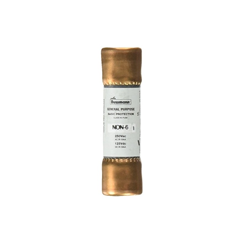 Bussmann NON-6 6 Amp One-Time Cartridge Fuse Non-Current Limiting Class