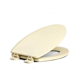 CENTOCO 900-416 Elongated Wooden Toilet Seat, Heavy Duty Molded Wood with Centocore Technology, Biscuit