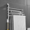 Chrome Rotating Towel Rack Stainless Steel Adjustable Towel Rack Bathroom