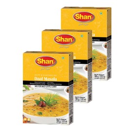 Shan Daal Recipe and Seasoning Mix 3.52 oz (100g) - Spice Powder for Traditionally Mild Lentil Curry - Suitable for Vegetarians - Airtight Bag in a Box (Pack of 3)