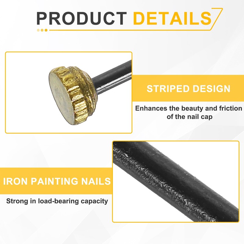 sourcing map 100Pcs Picture Hanging Nails, 1.3 x 25mm Iron