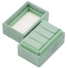 Giftop Rectangle Velvet Ring Box Storage 3 Slots for Wedding