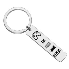 Game Lover Gifts Gamer Keychain for Teen Boys Men Funny Novelty Keyring for Video Games Lovers Gamer Gift Christmas Birthday Valentines Day Gift for Husband Boyfriend Brother Friends