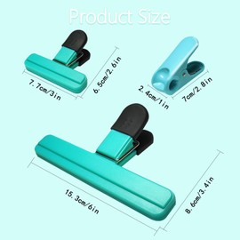 Aranray 11 Pack Plastic Food Bag Clips for Food Storage Bag Sealing Clips Freezer Kitchen Pegs Sealer Chip (3 Large, 6 Small & 2 Round, Bright Style)