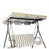 JEWELTH Traditional/Cottage Swing Canopy Replacement Top, 3 Seat Patio Swing