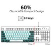 Snpurdiri 60% Wired Mechanical Gaming Keyboard, Ice Blue LED Backlit