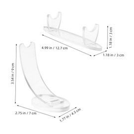 STOBAZA 2pcs Display Stand Makeup Brush Ballpoint Pen Rack Ballpoint Pen Display Organizer for Desk Transparent Acrylic