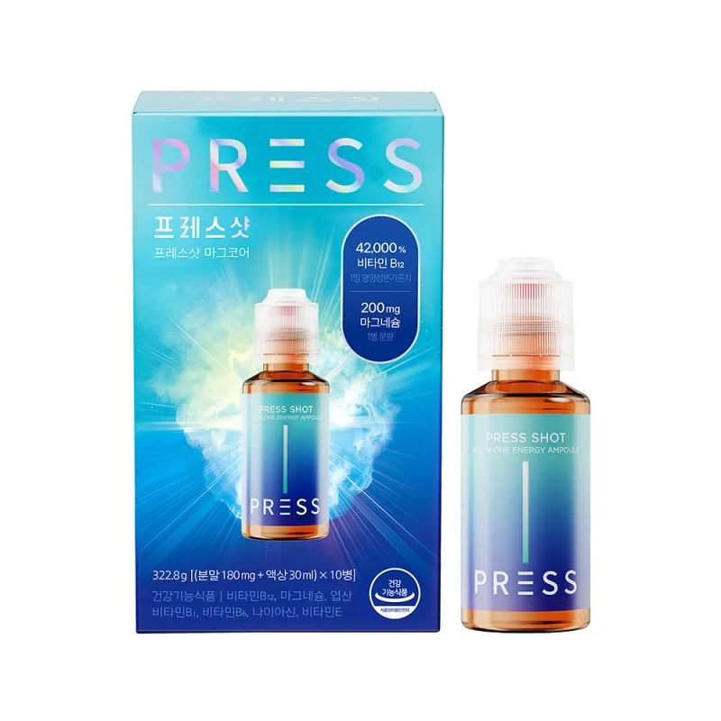 Press Shot Magcore 10 pieces, 1 box Multivitamin Magnesium Vitamin
