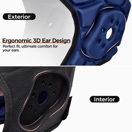 COOLOMG Children's Head Guard Helmet Sports Training Rugby Football Goalkeeper Goalkeeper Head Protector Support Adjustable Grey