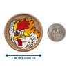 Flaming Fighting Chicken Patrol Patch - 2" Diameter Round Embroidered
