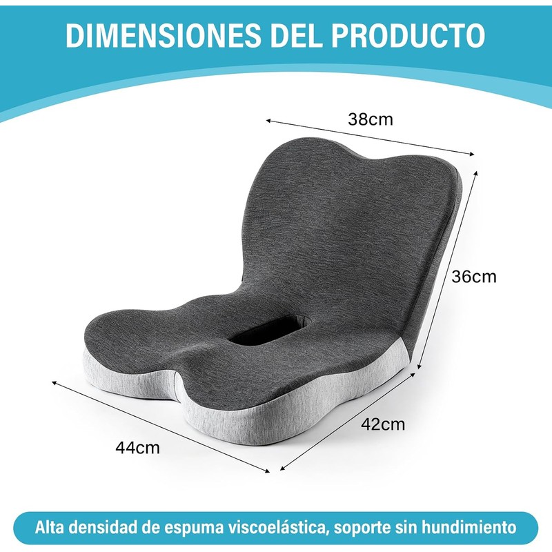 KIROGILY Cojin para Coxis y Ciatica Lumbar, Cojines para Silla