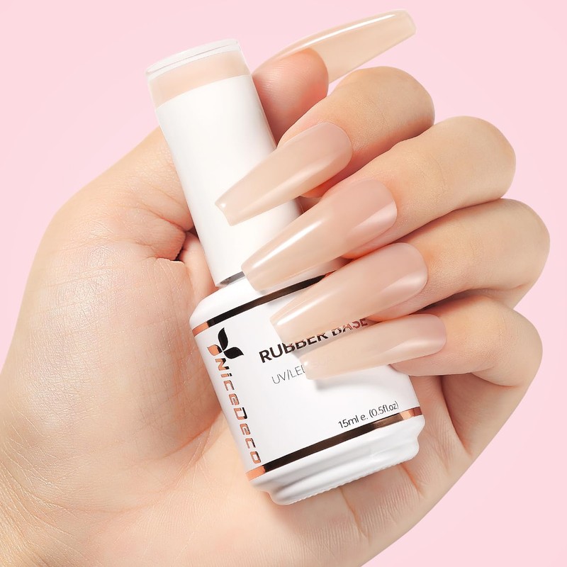 Nicedeco Hema Free Rubber Base Gel for Nails Cruelty Free