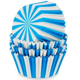 MoNiRo Paper Muffin Cases - Cupcake Baking Mould Made of Paper Motif Blue White Swirl - Muffin Mould - Cupcake Mould - Paper Cases - Cupcake Cases - Muffin Mould - Baking Cases - Muffin Moulds