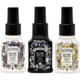 Poo-Pourri Original Citrus, Lavender Vanilla and Royal Flush 1.4 Ounce Bottles