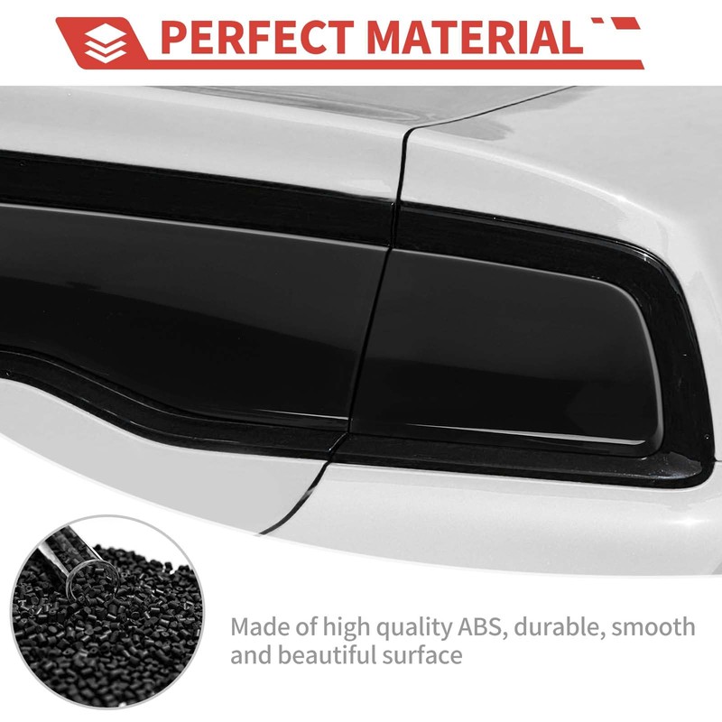 amayum Smoked Black Tail Light Lamp Cover Front Headlights Cover
