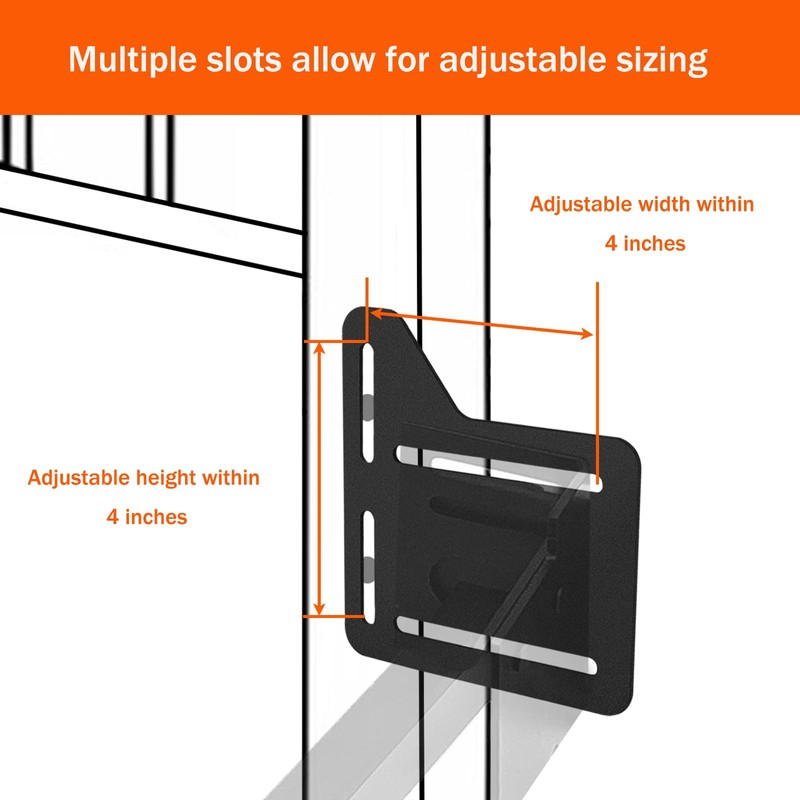 Ertuohg 2Pcs Bed Frame Brackets for Headboard, Headboard Adapter Kit,