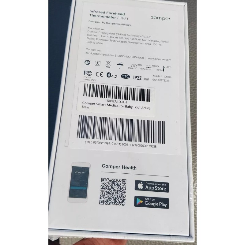 comper Infrared Forehead Thermometer IR-FT Sealed Comper - Take control