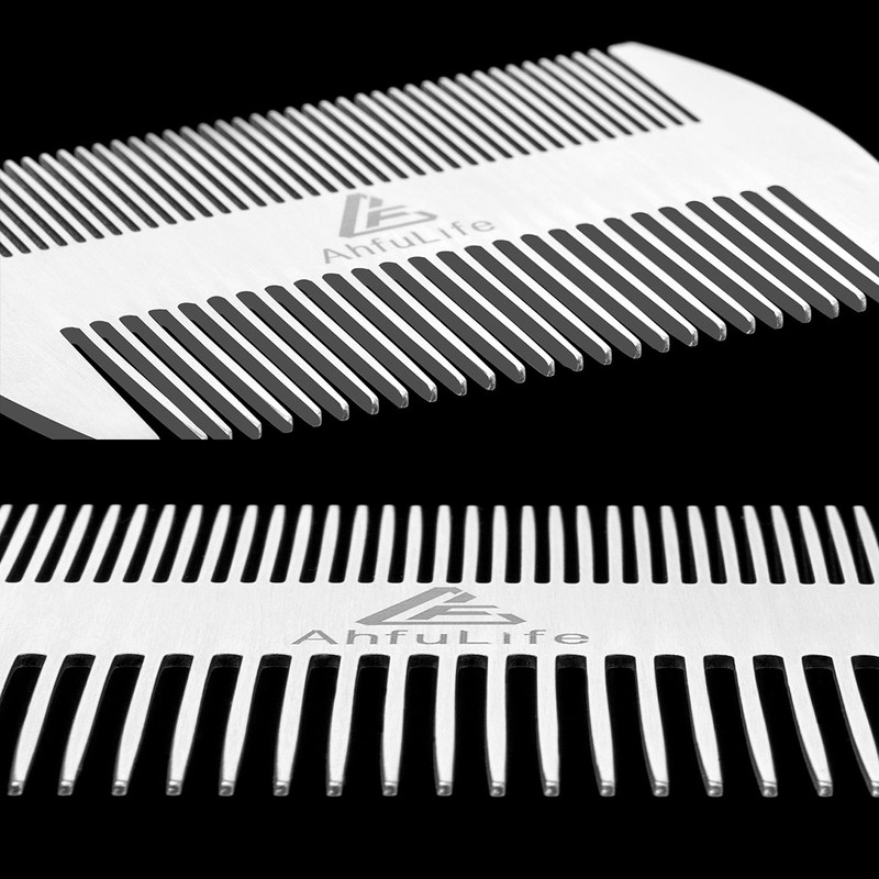 Metal Hair&Beard Comb - AhfuLife® EDC Credit Card Size Comb