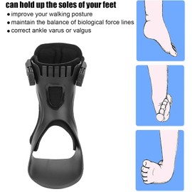 Furlove AFO Foot Drop Brace Orthosis for Hemiplegia Stroke Varus Foot Improve Walking Gait, Effective Relieve Pain Drop Foot Brace for Walking with Shoes, Lightweight & Invisible (XL, Right foot)
