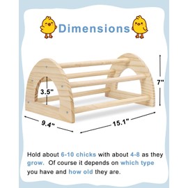 Chicken Perches Roosting Bar - 15.1" x 9.4" x 7" Chicken Roosts and Perches Chick Jungle Gym Toy for Baby Chicks, Hens Large, Roosts, Coop, Brooder