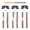 Housolution Garden Shears Ratchet Shears, 2-in-1 Durable Grafting Scissors Cutting