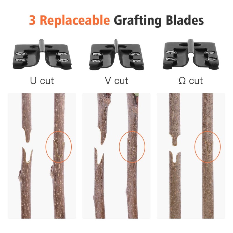 Housolution Garden Shears Ratchet Shears, 2-in-1 Durable Grafting Scissors Cutting