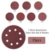 Pack of 35 Sandpaper 125 mm Velcro, 8 Holes Sanding