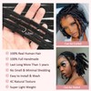 LANWIUKU Loc Extensions Human Hair 6 Inch 30 Strands 100%