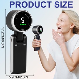 Portable Handheld Turbo Fan, 5 Gear Wind, Up to 20 Working Hours,3 IN 1 Hand Fan with Air Turbo Tech Cooling Fan, for for Travel, Outdoor, Office, or Home, Battery Operated