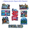 LILAJ Scotland Fridge Magnet Set Scottish Souvenirs Featuring Edinburgh Castle,