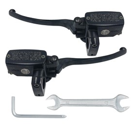 Triumilynn 1" 25mm Brake Master Cylinder Lever Motorcycle for Hon-da Shadow Goldwing Magna VTX Ya-ma-ha Road Star V-Star Su-zu-ki Ka-wasaki Hy-draulic Clutch Brake Goldwing Left & Right Set (Black)