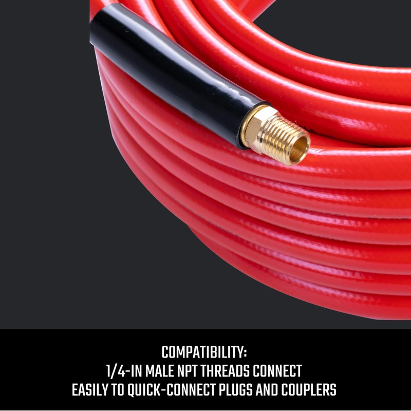 CRAFTSMAN 3/8-in x 50-ft PVC Air Hose, 300 PSI, Lightweight,