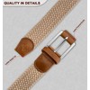 Mesh Belts Bulliant Men's Solid Color Elastic Belt Braided Stretch