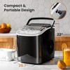 Countertop Ice Maker Machine with Handle, Portable Maker, 27lbs/24Hrs, 7Mins/9