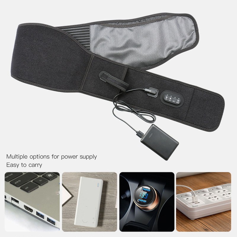 Heated Brace Waist Belt Three Speed Adjustable Versatile Safe Effective