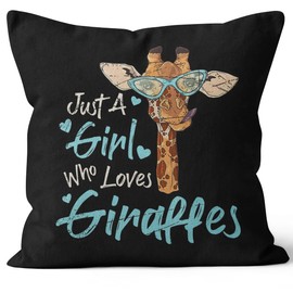 M-Qizi Giraffe Gifts Pillow Covers - Giraffes Gifts for Girls, Giraffes Pillow Covers 18x18, Just a Girl Who Love Giraffes, Giraffe Gifts for Kids