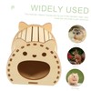 Angoily Natural Wood Hamster House Toy Hamsters Foraging Bed Coconut