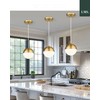 LMS 6-inch Brushed Gold Pendant Light Fixtures, Mid Century Pendant