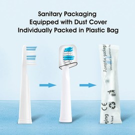 Compatible with TEETHEORY Electric Toothbrush Replacement Heads, for TEETHEORY Electric Toothbrush,White