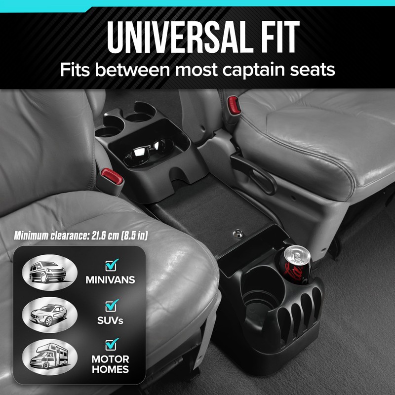 Moblorg Center Console for Minivans, SUVs, Middle Van Console, Extra